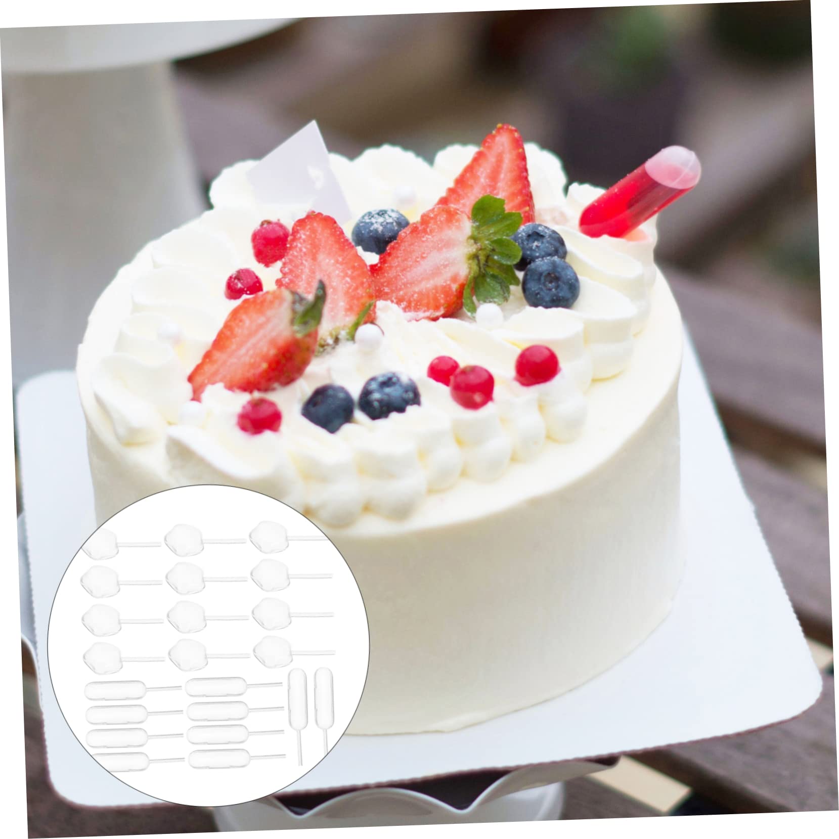 KICHOUSE 2 Baking Jam Straws Dessert Jam Droppers Mini Liquid Dropper Pipettes for Liquid Dropper Pipettes Squeeze Transfer Pipettes Sauce Jam Pipette Mini Jams Plastic Transparent