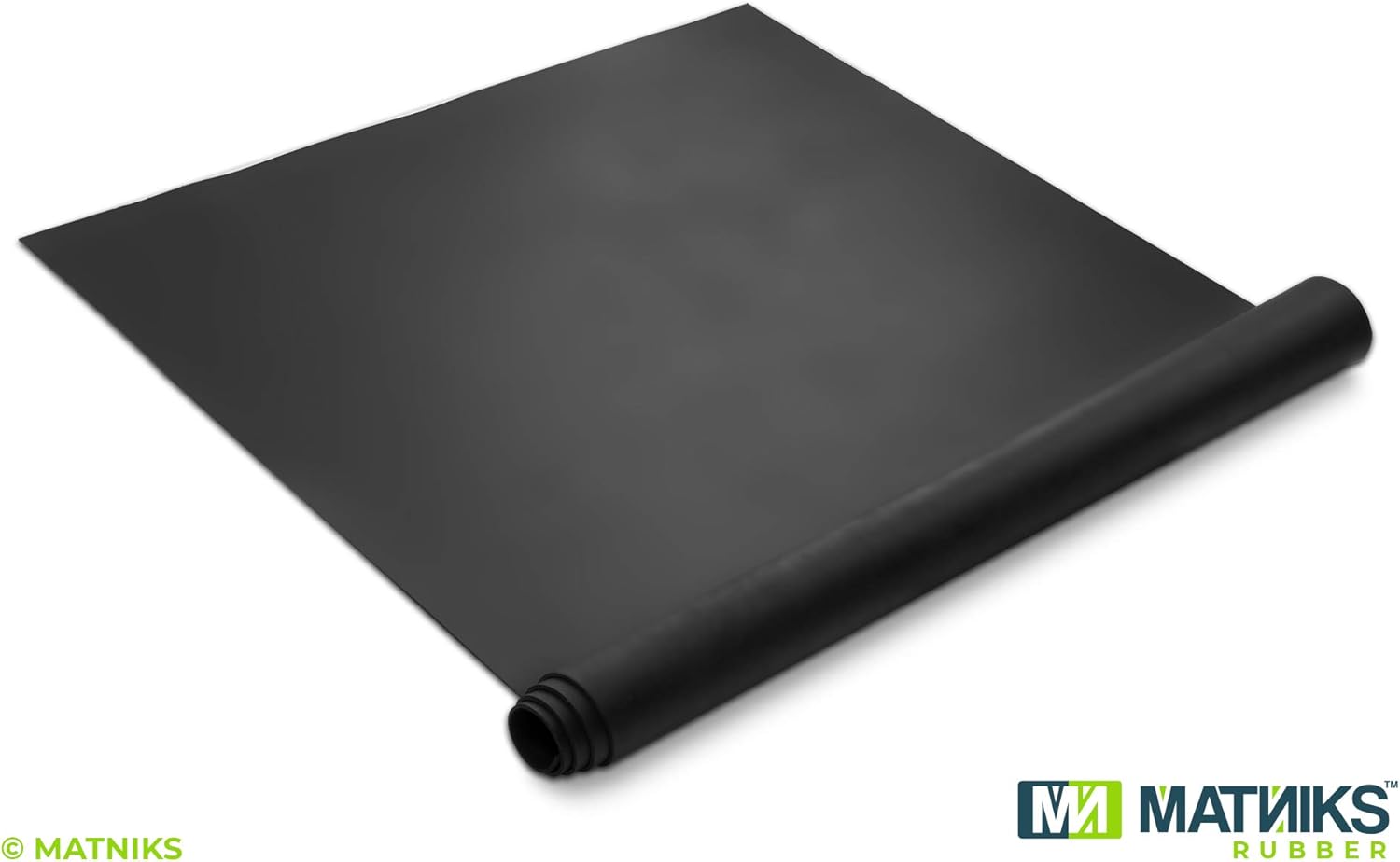 MATNIKS Neoprene Rubber Sheet Roll Solid Heavy Duty, High-Grade Duro 65A Black- 39x16.5-Inch by 1/8 DIY Gasket Maker Material Supports Seal Level Bumpers Protection DIY Pads Seals Weather Stripping