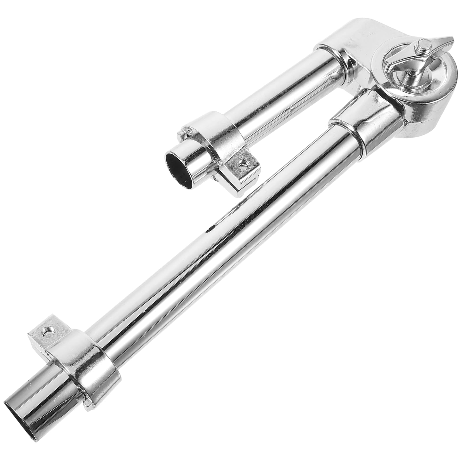Trommelhalterung aus Zinklegierung, Silber, Einarmig