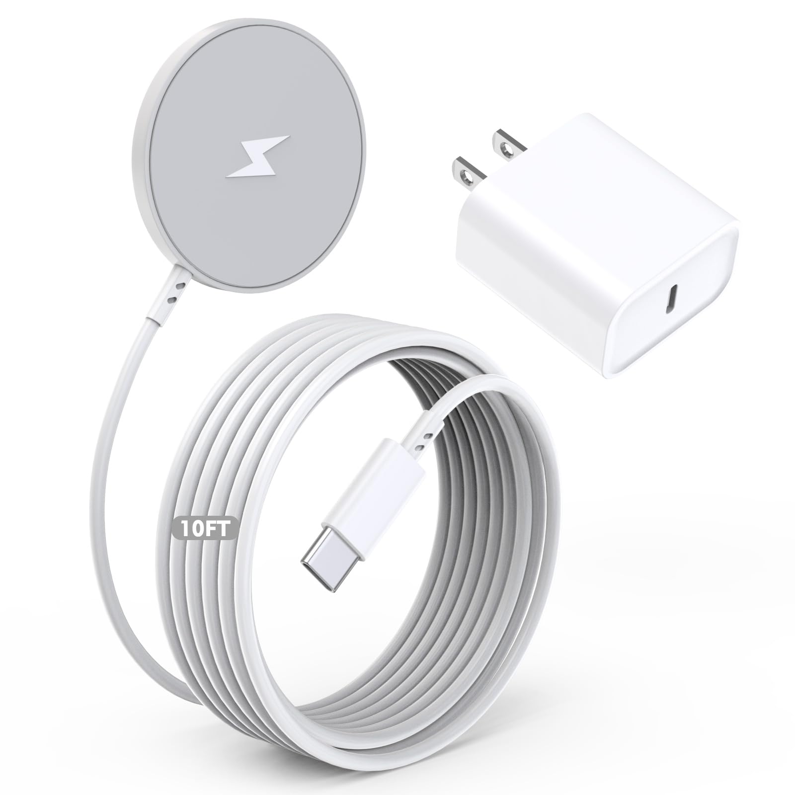 [Apple MFi Certified]10FT Magnetic Wireless Charger for iPhone 17 16,Apple Fast Mag-Safe Charger 15W Fast Wireless Charging Pad for iPhone 17/17 Air/