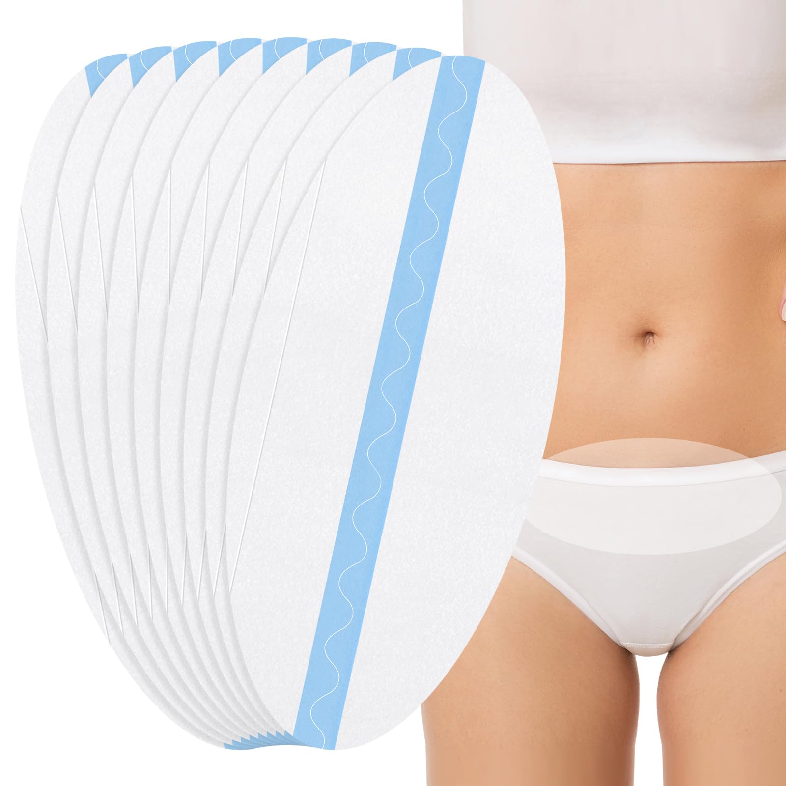30 Pieces Belly Thigh Lift Bands 9.8 x 4.3 Inch Invisible Waterproof Oval Lifting Transparent Cellulite Adhesive Tapes for Women Skin Tightening Inner Belly Chest Thigh-image-49