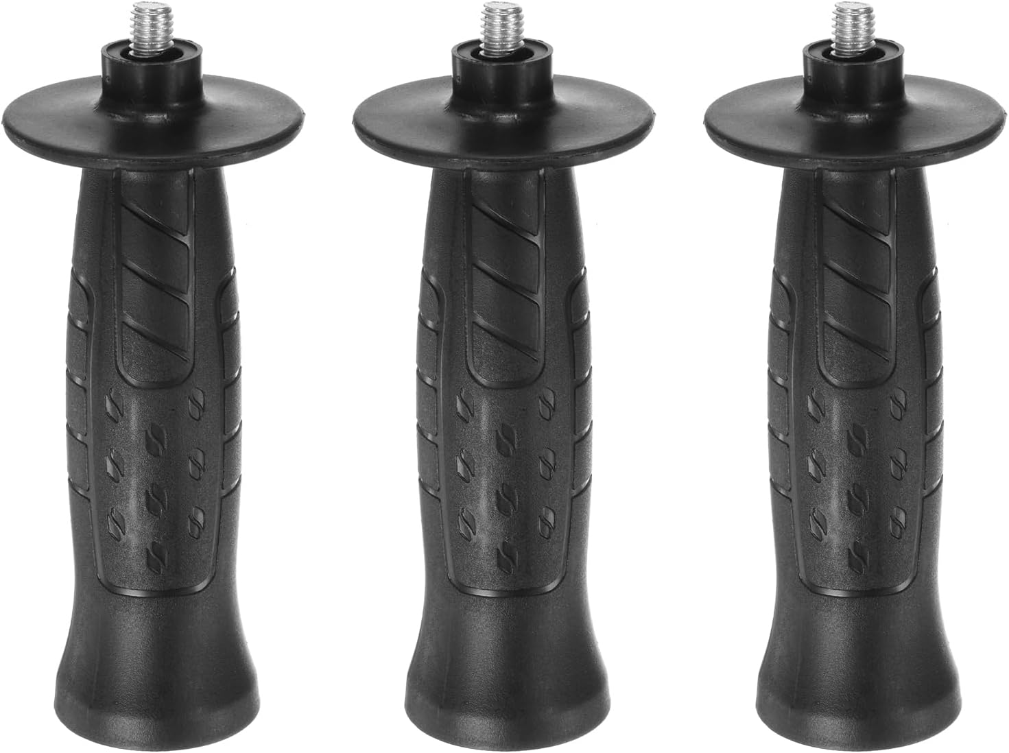 HARFINGTON 3pcs Angle Grinder Side Handle 8mm Thread 135mm Length Plastic Non-Slip Angle Grinder Handle Replacement Auxiliary Sander Handle Tool