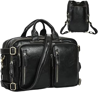 Leather briefcases for Men briefcases Laptop Bag Genuine Leather Messenger Bag 15.6 Inch Laptop Shoulder Business Office Bag