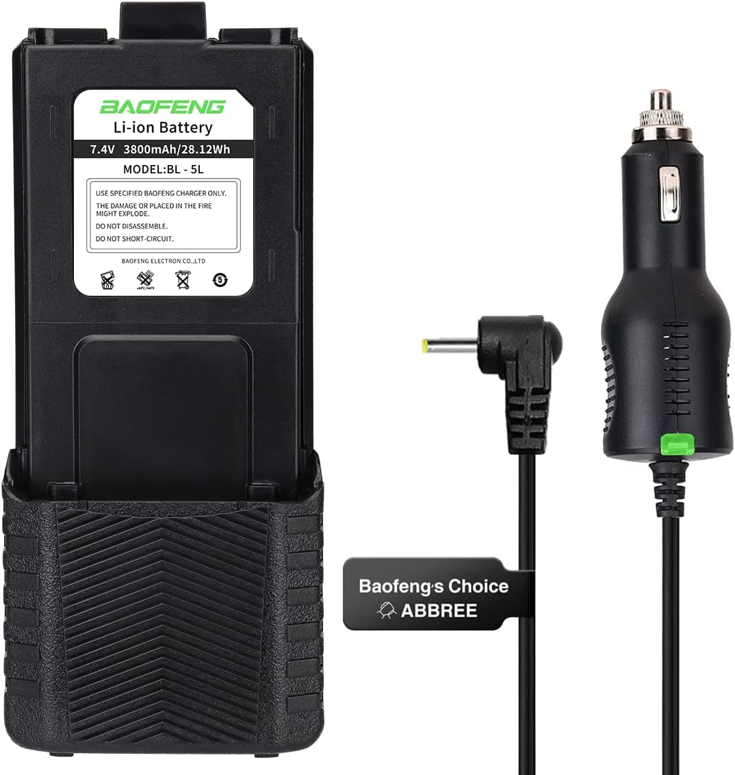 BAOFENG BL-5L 3800mAh Extended Battery With USB-C - Compatible With UV-5R, UV-5G, GT-5R Series
