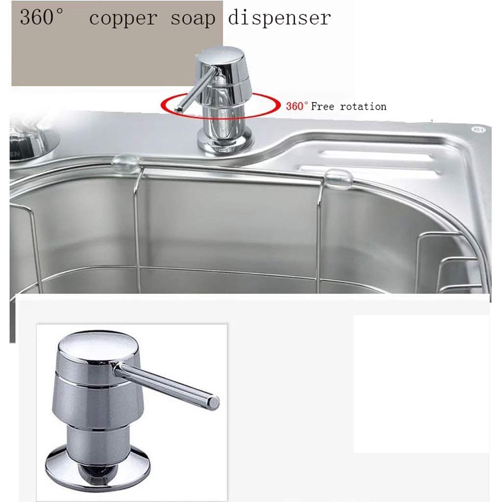 NYKK Dosificador de jabón Dispensador de jabón for Fregadero de Cocina Depósito de detergente de Gran Capacidad Dispensador de jabón de Cobre dispensador de jabón