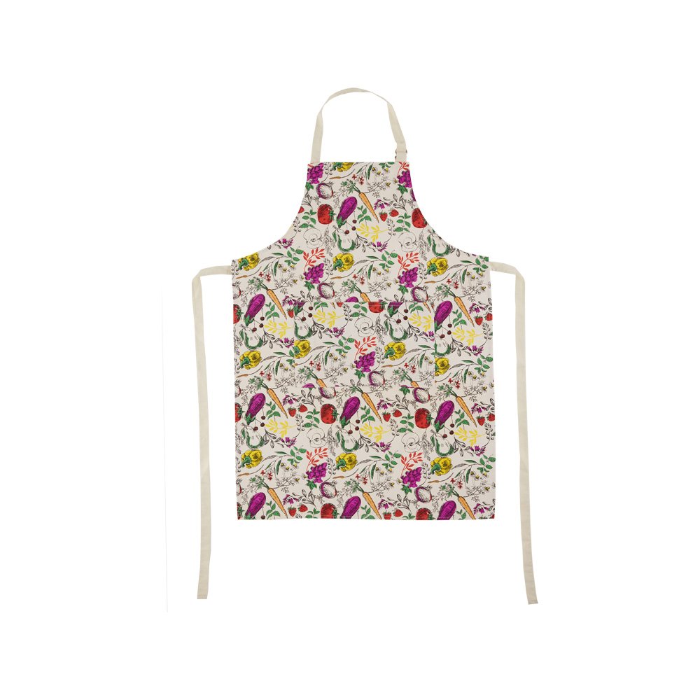 The British Textiles Co White Vegetables Vegetables Apron 69X95cm - Pack Of 2
