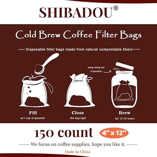 Miniatura 7 de Filtros desechables de café frío  120 bolsas de filtro de café de 4 x 12 pulgadas, bolsas de filtro de café para cafetera, bolsas para jarra o jarra