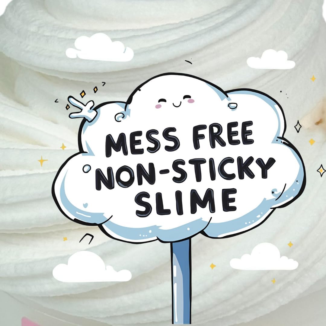 Slime White Butter Marshmallow Fluffy Slime Made in USA Non Sticky