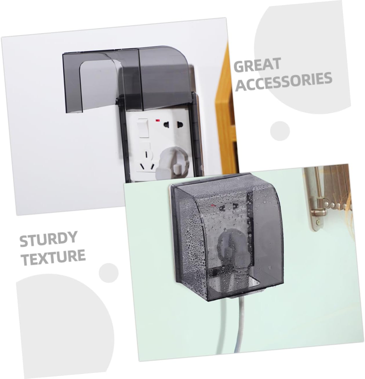 balacoo 5sets Electrical Outlet Covers Multipurpose Water-resistant Easy to Install for Indoor Outdoor 2pcs*5