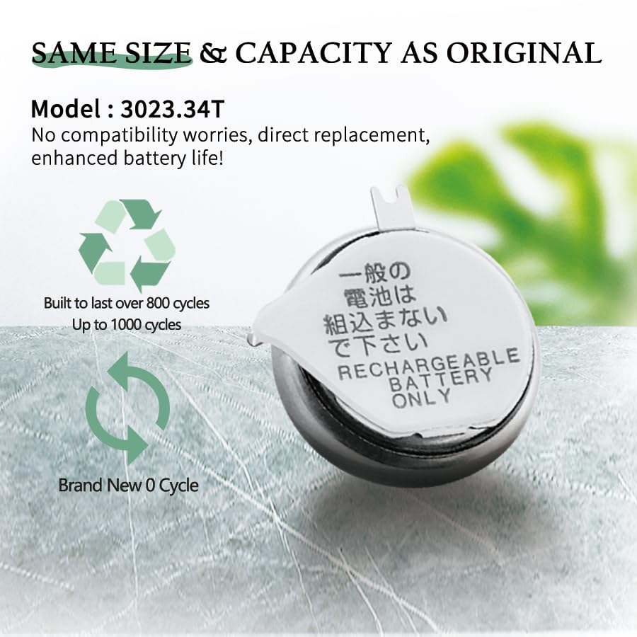 Batería de reemplazo 3023.34T compatible con Seiko miniatura 3