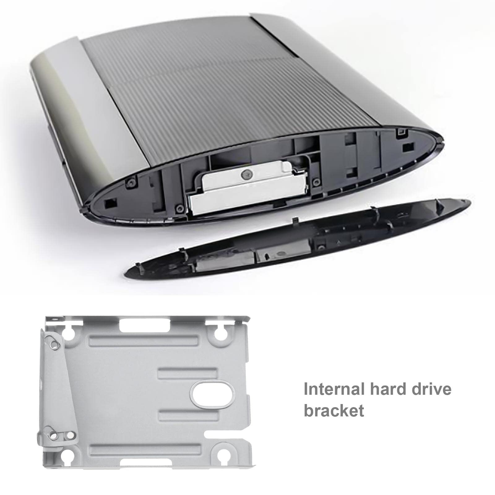 2.5 Inch Hard Disk Drive Holder Compatible with PS3 CECH-400X Series Super Slim HDD Mounting Bracket Support Tray Adapter with Screws