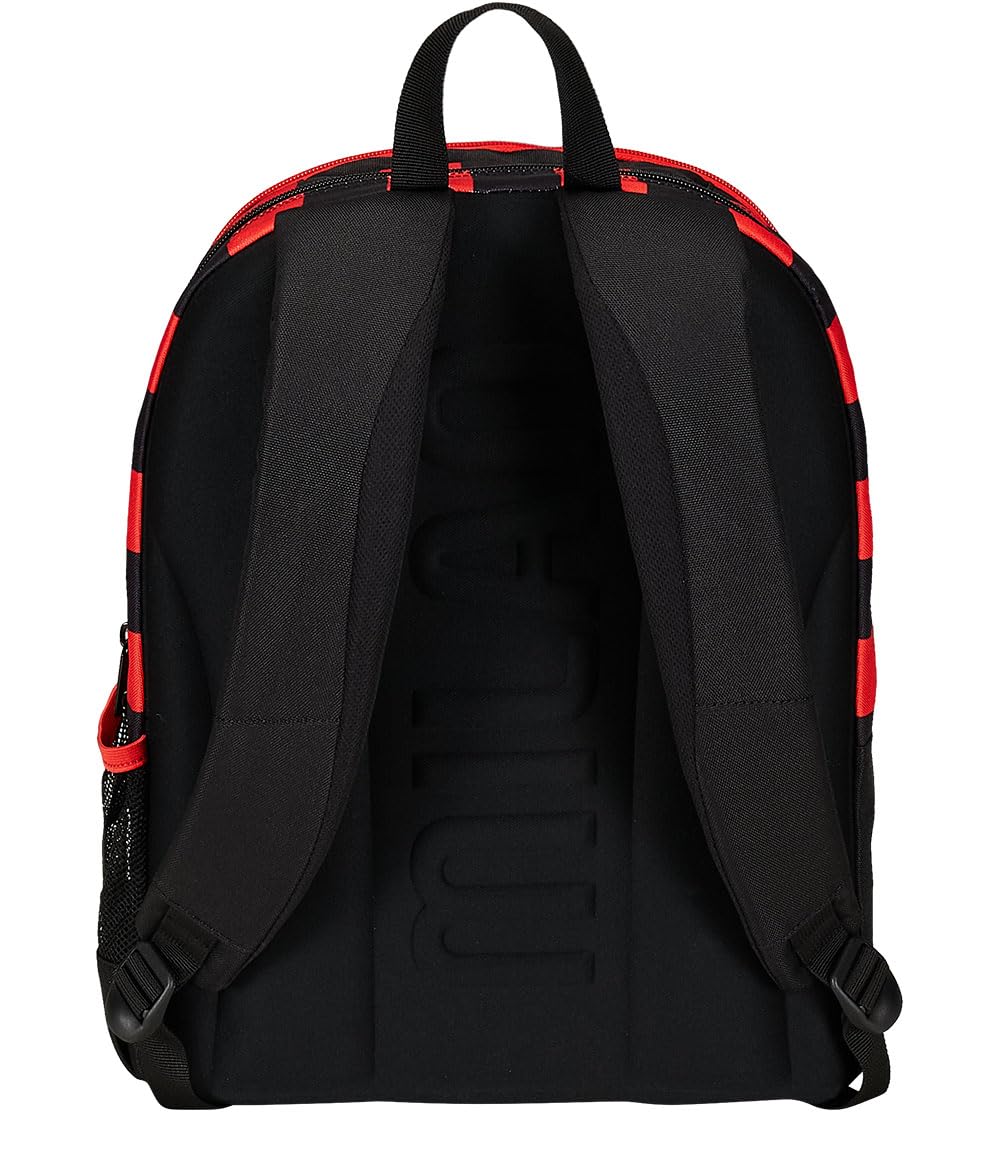 Zaino Scuola ADVANCED - A.C. MILAN Calcio - PATH OF VICTORY, Nero Rosso - Zaino Doppio Scomparto con Tasca Porta Borraccia - Zaino Scuola Bambino, Ragazzo