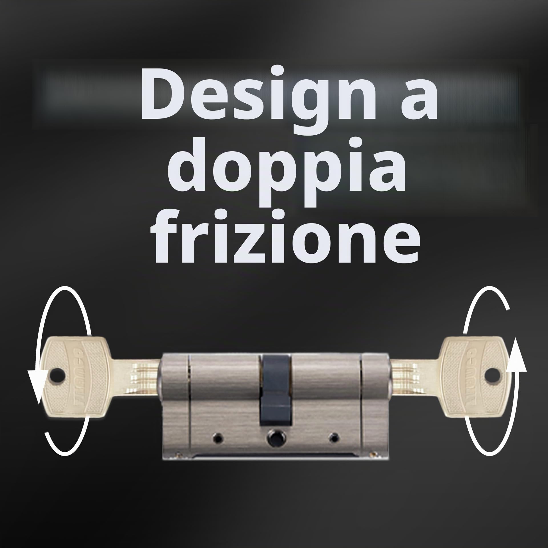 Cilindro Serratura 40 55 mm Anti-rotura Doppia apertura Serratura a cilindro da infilare, 5 chiavi master e CodeCard