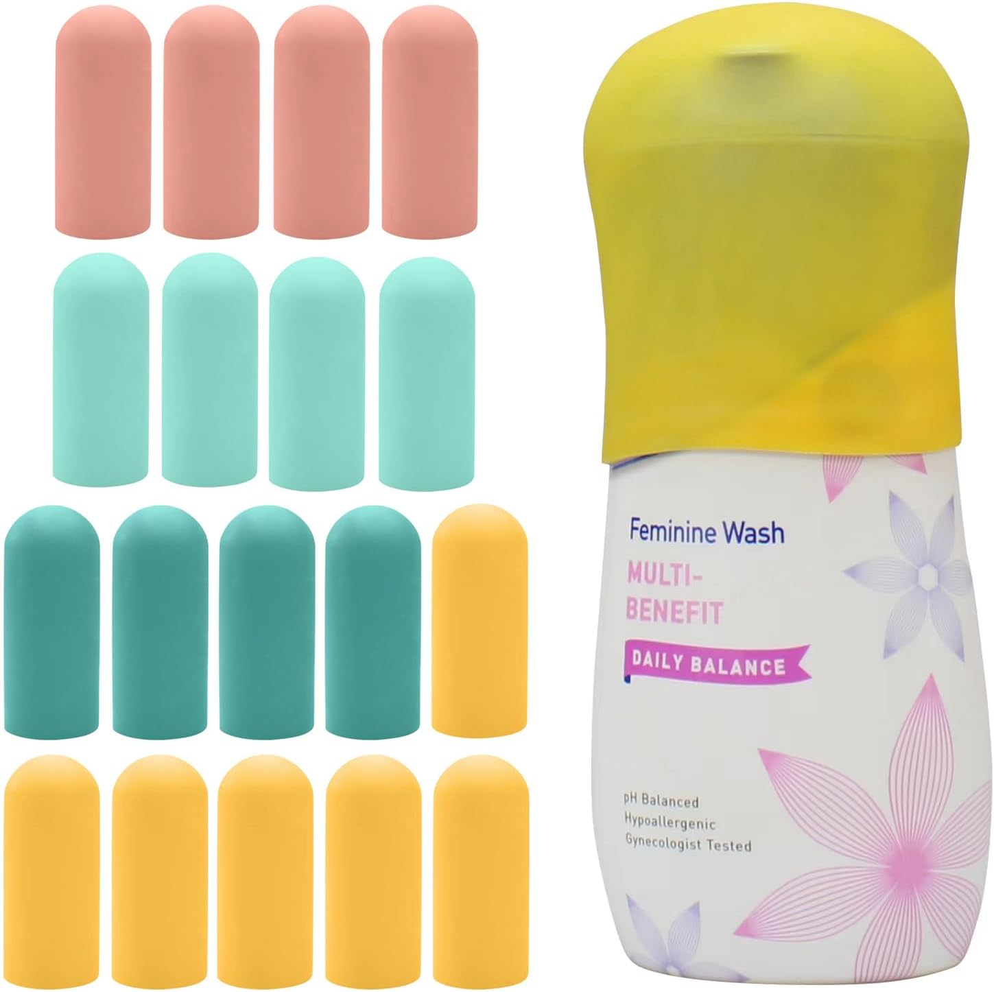 16 Pack Silicone Bottle Covers - Elastic Sleeves for Leak Proofing, Travel Accessories, Essentials for Women & Men, Colorful