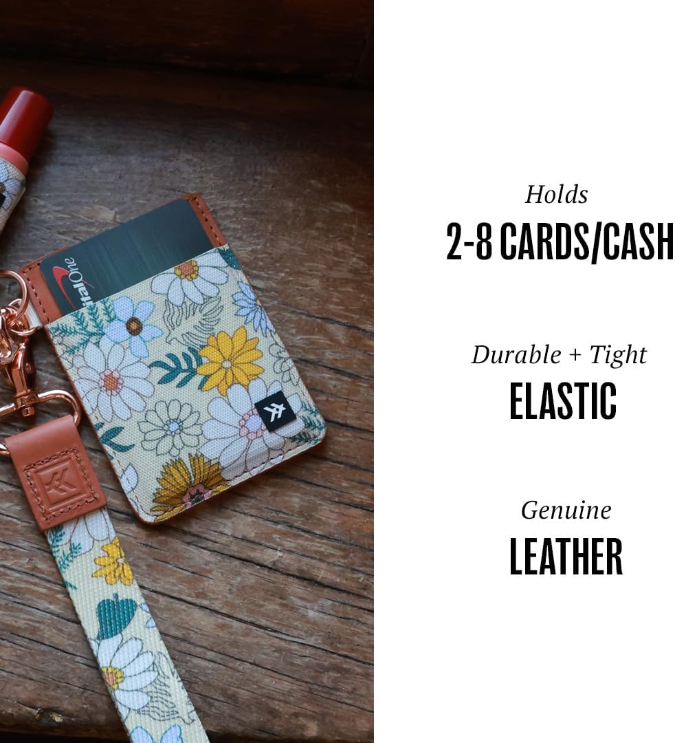 Thread Wallets Ultra Slim Minimalist Leather Card Holder Wallet (Blossom)