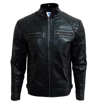ジャケット・アウター SanFranciscoClothingMaker Leather Jacket Brown Mens Leather Jackets - Retro Jacket for Adult