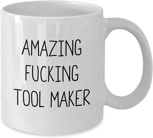 Miniatura 2 de Funny 'Amazing F-king Tool Maker' Tool Maker Gifts for Graduation, White Coffee Mug for Men, Women, Friends, Coworkers, Family