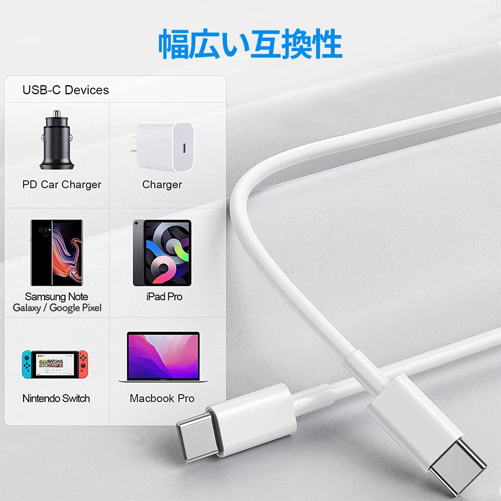 Amazon.co.jp: 【2024最新型】タイプc ケーブル 1M 100本セット 1M x  