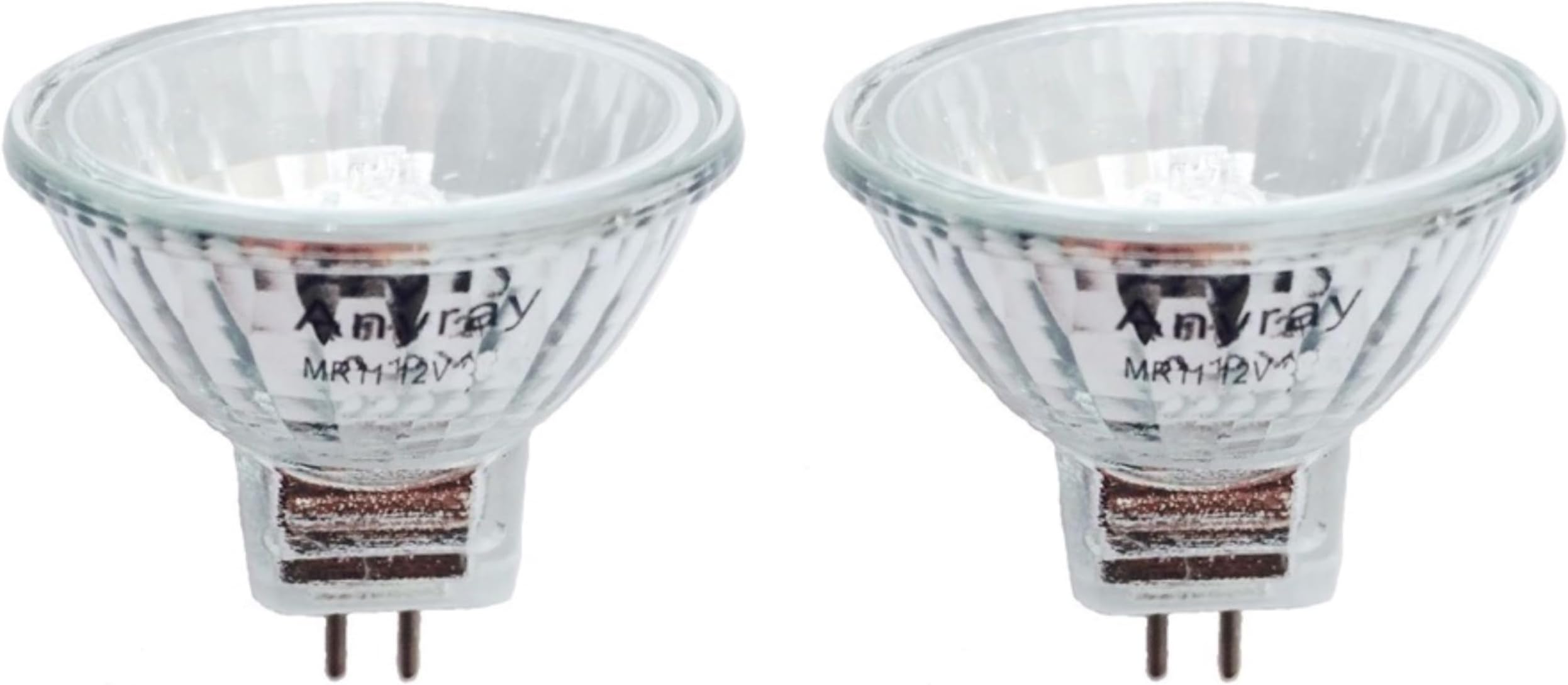 Anyray (2-Bulbs) Clear MR11 12Volt 35Watt Christmas Decorations Reflector Fiber Optic Light Bulb 35W 12V 35-Watts