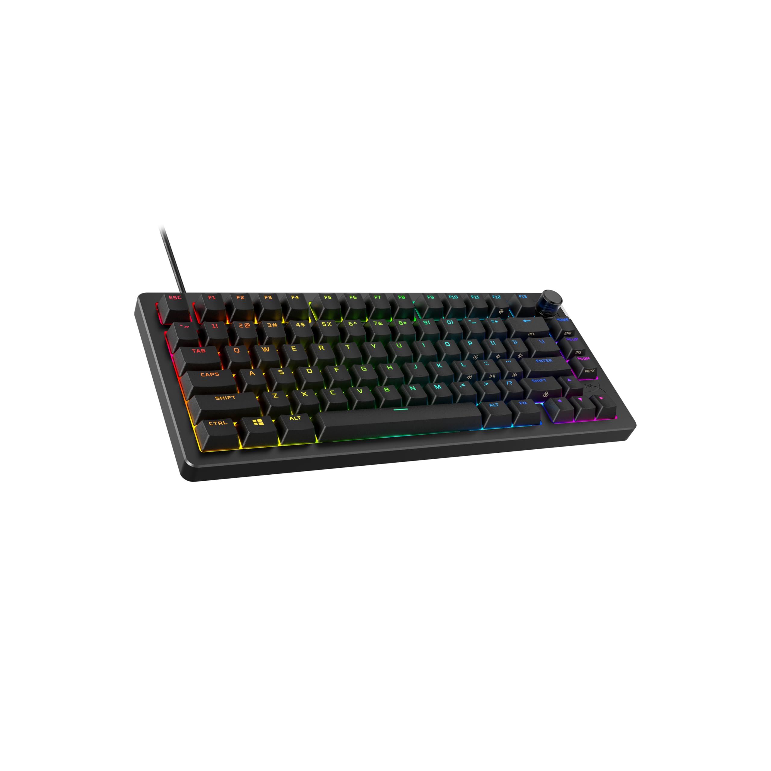 HyperX Alloy Rise 75 - Hot-Swappable Mechanical Gaming Keyboard, PC, Ambient Light Sensor, Gasket Mounted, Linear Switches (deutsches Layout QWERTZ)