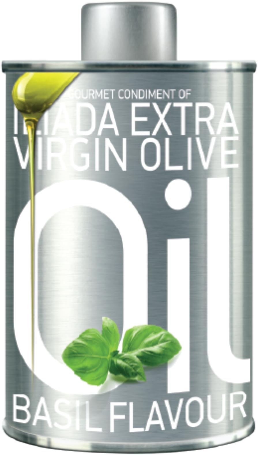 Iliada PDO Extra Virgin Olive Oil Basil Flavour 250ml (Pack of 3)