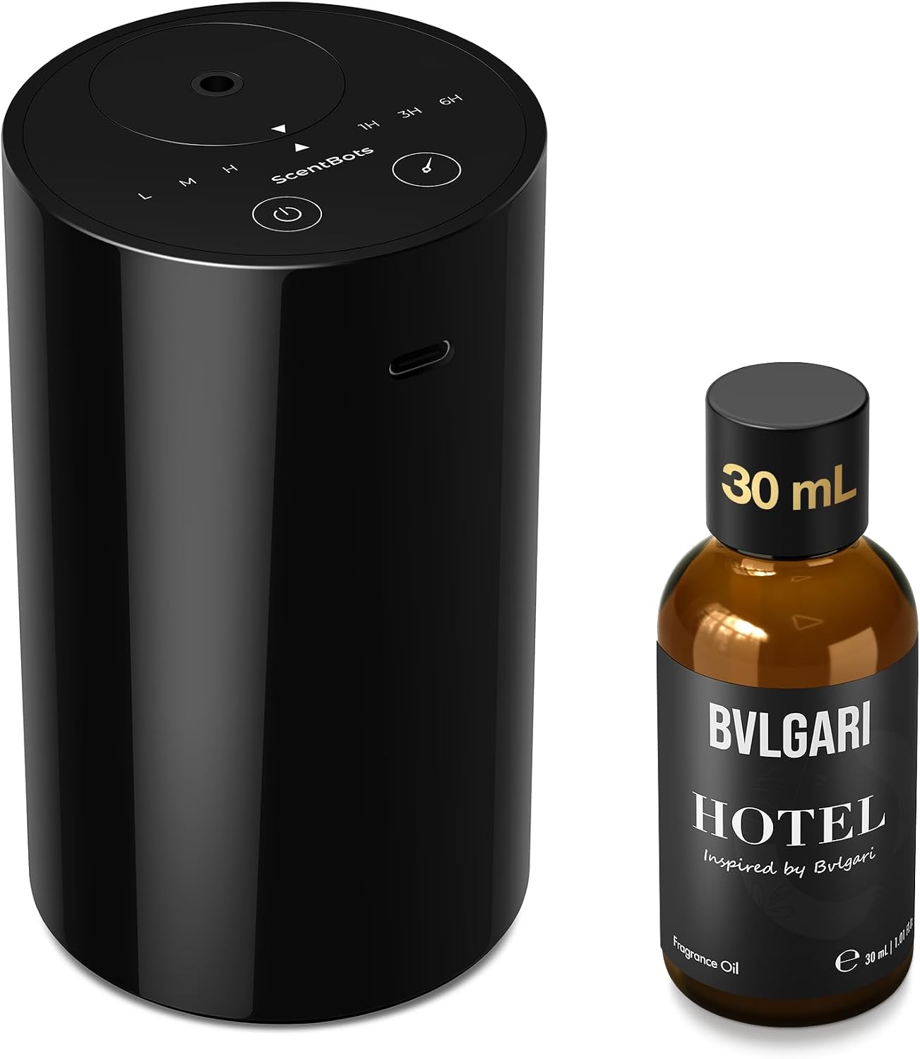 ANZ Waterless Essential Oil Diffuser Starter Kit, Black