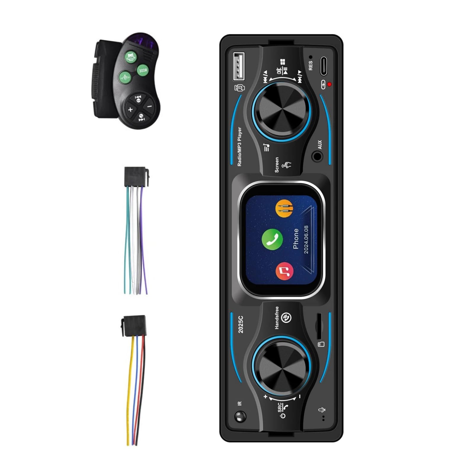 Samochodowe radio FM, DAB+ MP3 radio samochodowe stereo FM, odtwarzacz MP3 do radioodtwarzacza Bluetooth FM/USB/AUX/TF