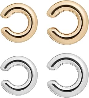 Round Huggie Ear Cuff Earrings for Women Trendy Clip On Cartilage Earrings Non Pierced Ear Cartilage Clip on Wrap Ear Cuff Teen Girl Gifts Trendy Stuff