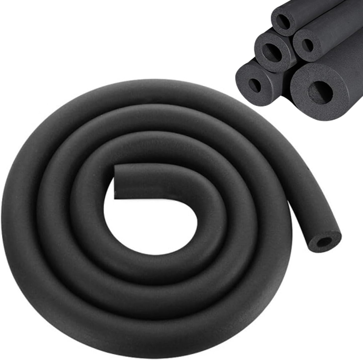 Foam Pipe Insulation Pipe 32mm Black Thermal Insulation Pipe 1.8m Foam Pipe Insulation Soft and Environmentally Friendly for Air Conditioning Ducts(Ø32mm)