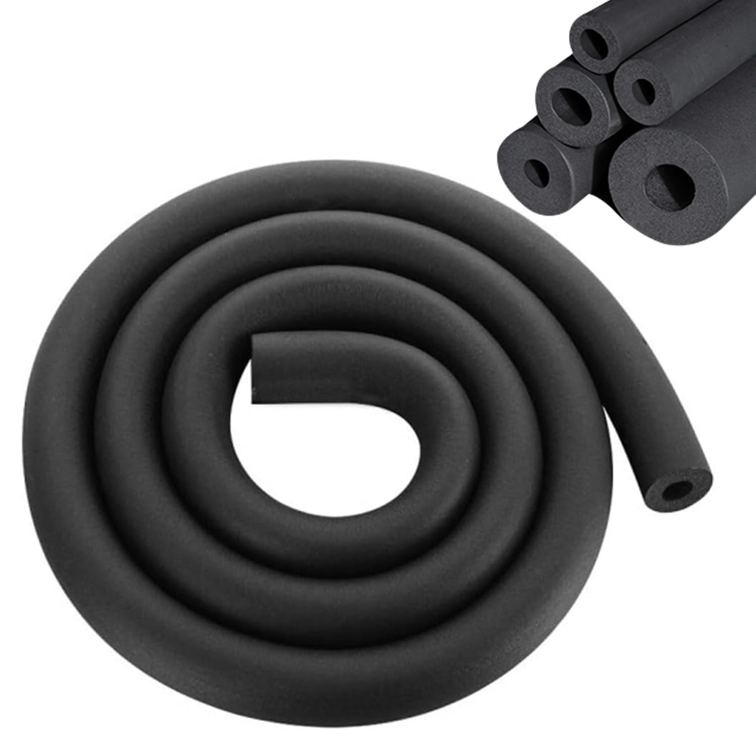 Foam Pipe Insulation Pipe 32mm Black Thermal Insulation Pipe 1.8m Foam Pipe Insulation Soft and Environmentally Friendly for Air Conditioning Ducts(Ø32mm)