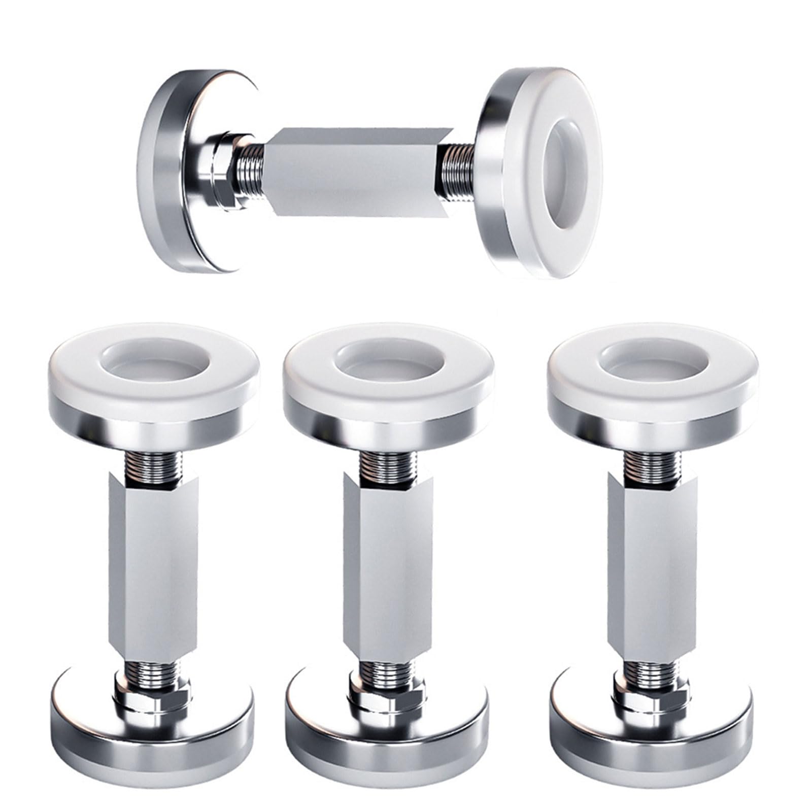 4Pcs Furniture Leg Stabilizers Adjustable Nonslip Base Resistant Headboard Stoppers Bed Shock Hardware Adjustable Threaded Bed Frame Anti-Shake Tool