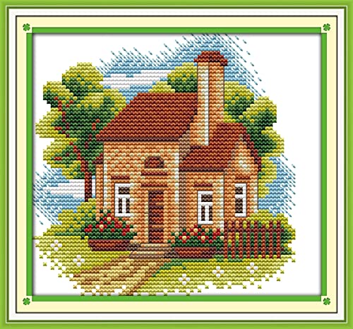 Peinture à broder au diamant anti stress kit adultes maison 30x40cm relaxation