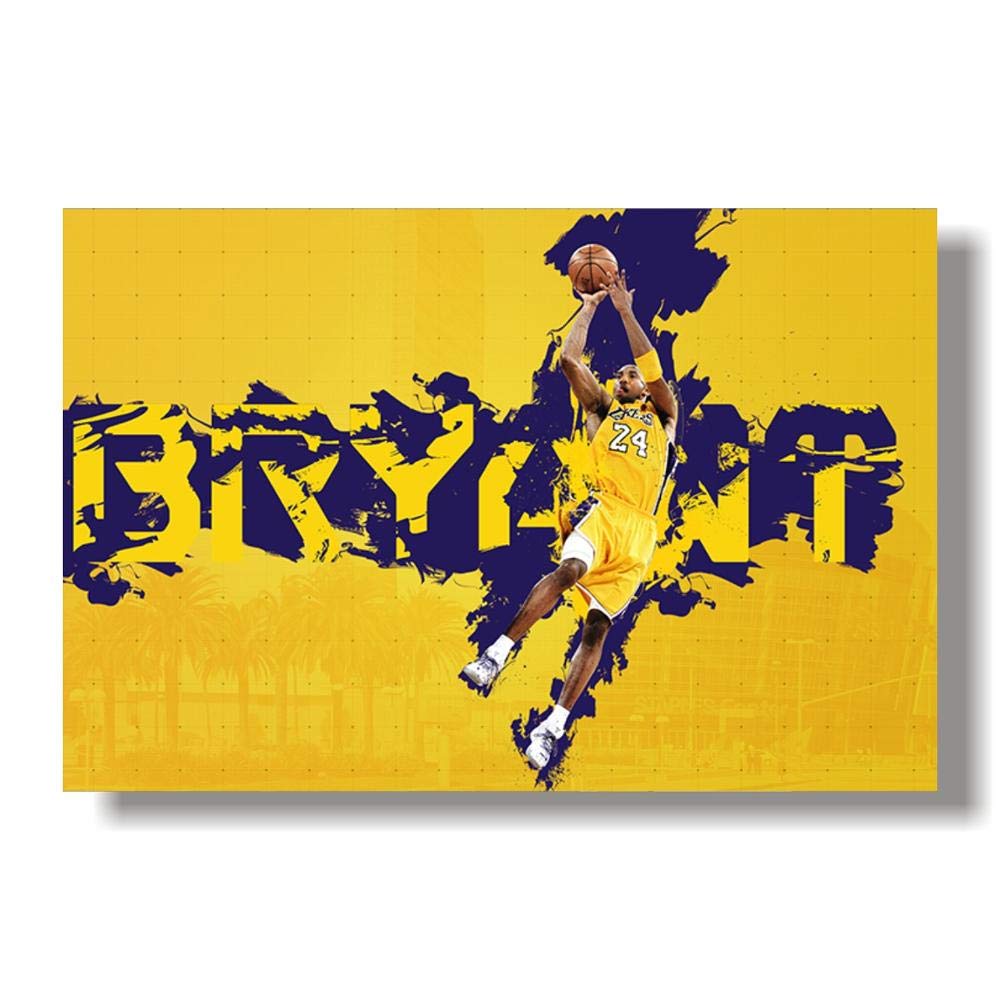 Mengyun Store Kobe Bryant Poster Wall Art Canvas Painting Print Nordic Basketball Player Wall Pictures For Boys Bedroom No Frame B276(40X60Cm)