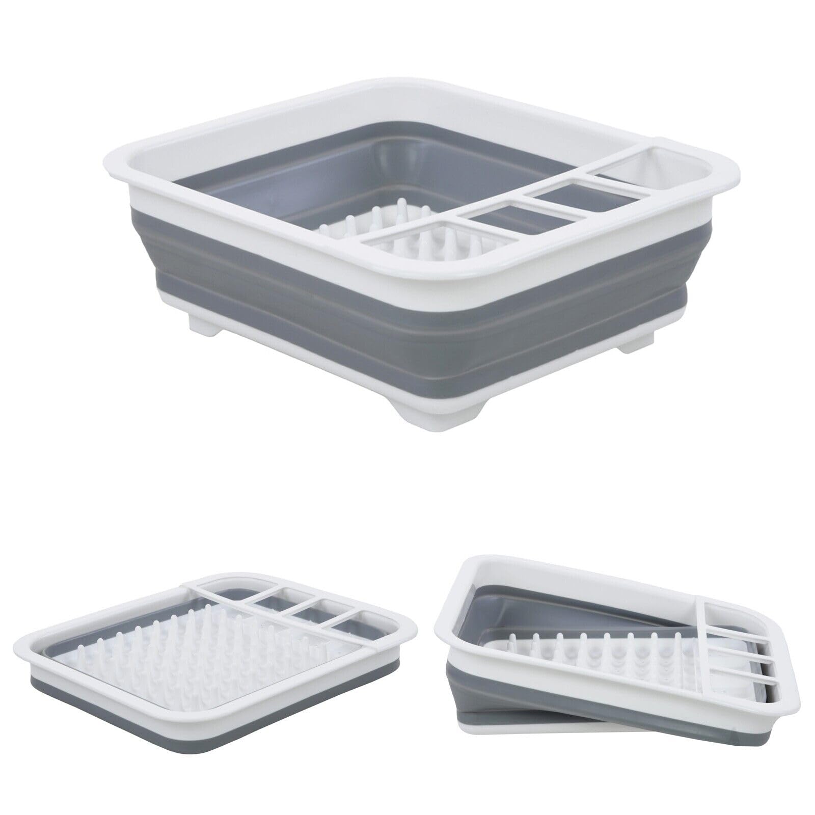 Marko OutdoorCollapsible Dish Rack Drainer 8L Foldable Pop Up Cutlery Drying Cleaning Storage Compact Motor Home Kitchen Camping Sink