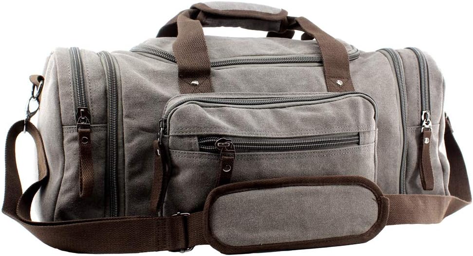 Jiao Miao Oversized Handbag Canvas Travel Tote Luggage Weekender Duffel Bag