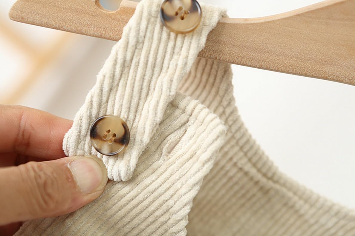 Baby salopette di velluto a coste salopette allentata orso cartone animato pantaloni salopette morbido retrò un pezzo bottone pantaloni bavaglino tuta tuta neonato per la primavera autunno