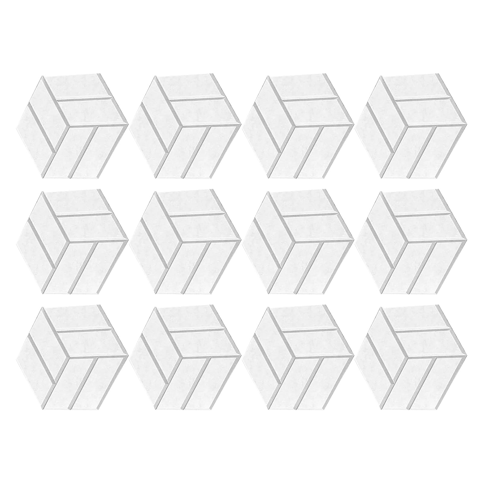 Kaeltsyn 12PCS Acoustics Foam Wall Tiles Soundproof Panel Hexagonal Wall Panels Suitable for Quiet Study Spaces and Library Acoustics Panels