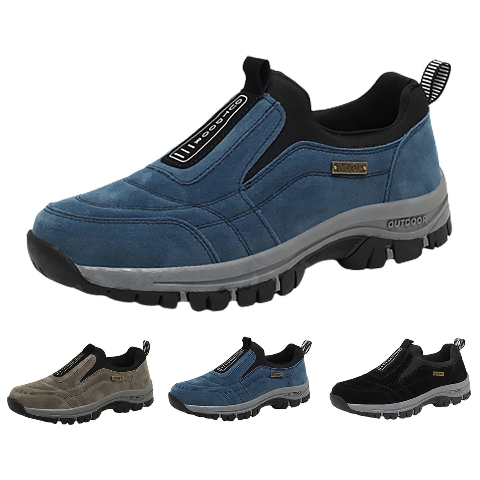 Slip in Schuhe Herren Extra Weit - Slipper Sneaker rutschfest Laufschuhe Herren Leicht Atmungsaktive Freizeitschuhe Dämpfung Joggingschuhe Running Shoes Men Outdoorschuhe Bequeme Sportschuhe