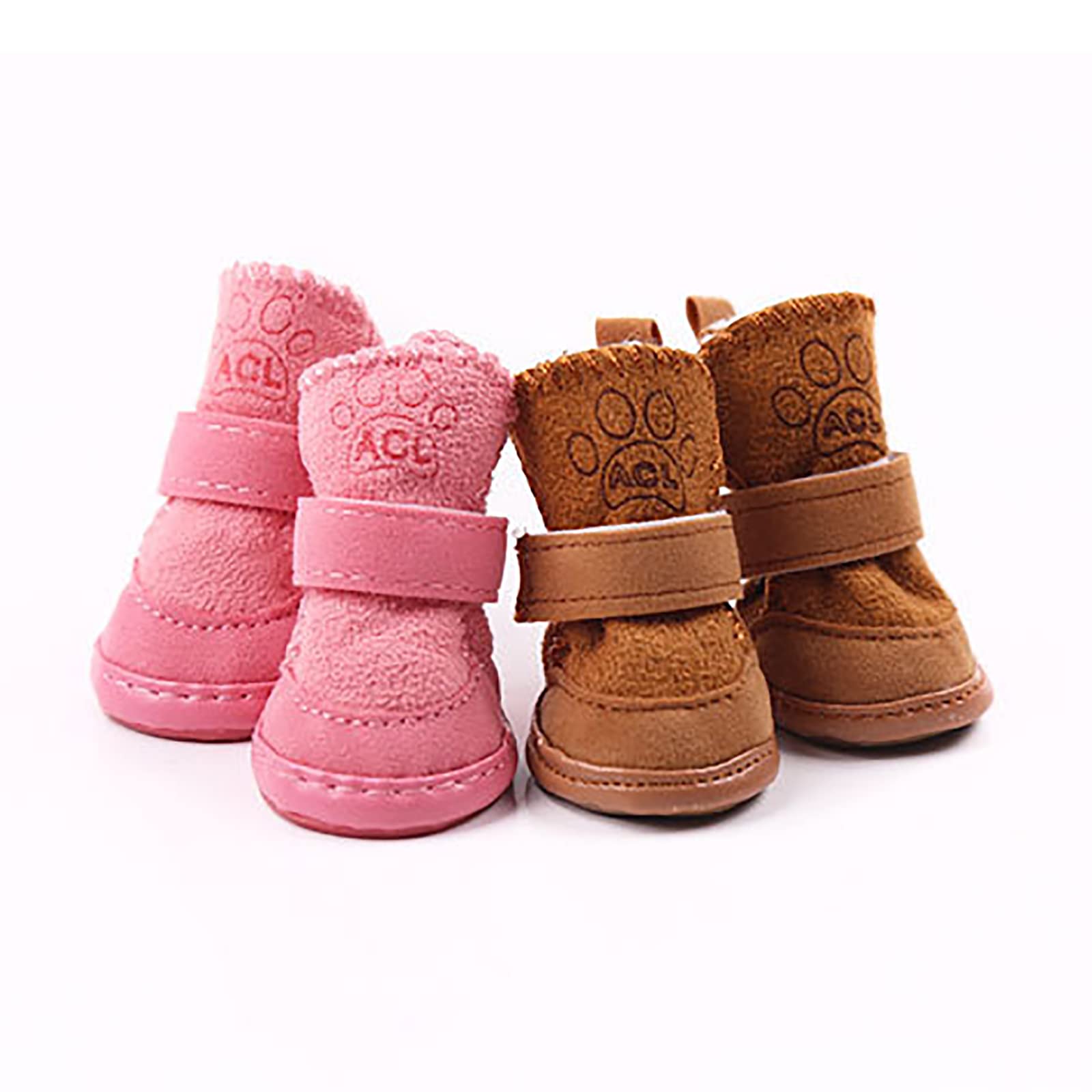Chaussure Chien Étanche Bottes et Chaussons pour Chiens Petite Chaussure Chien Imperméables Chaussures pour Chiens 4 Pcs