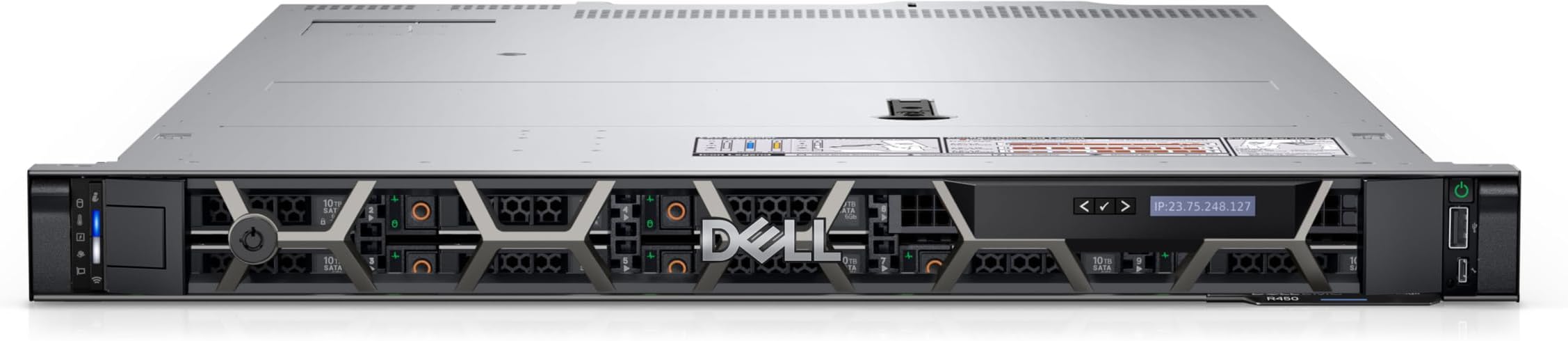 Dell PowerEdge R450 1U Rackmount Server โ Xeon 4314 (16 Core), 3x 960GB SSD, BOSS Controller (2x 480GB SSD), 128GB RDIMM, 2x10GbE & 1GbE, Perc H755 SAS, 2.5 Chassis, 2x700W PSU, No OS (New)(Renewed)