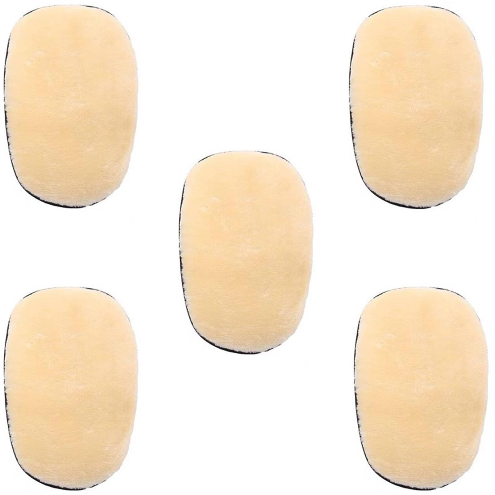 HEUchuan Fleece Car Wash Gloves 5Pcs Durable Car Washing Imitation Wool Gloves Thickened Plush Auto Wiping Waxing Polishing Cleaning Product Cloth