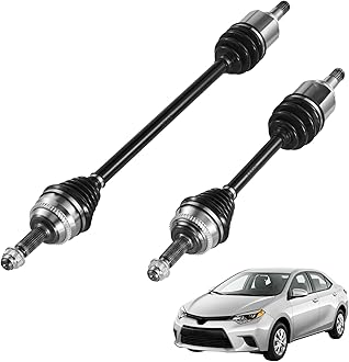 CV Axle Shaft Assembly, 2 Pieces Front Left & Right (Driver and Passenger Side), Automotive Replacement CV Joint Axles Pair Compatible with 2009-2018 Toyota Corolla, Alloy Steel & Carbon Steel