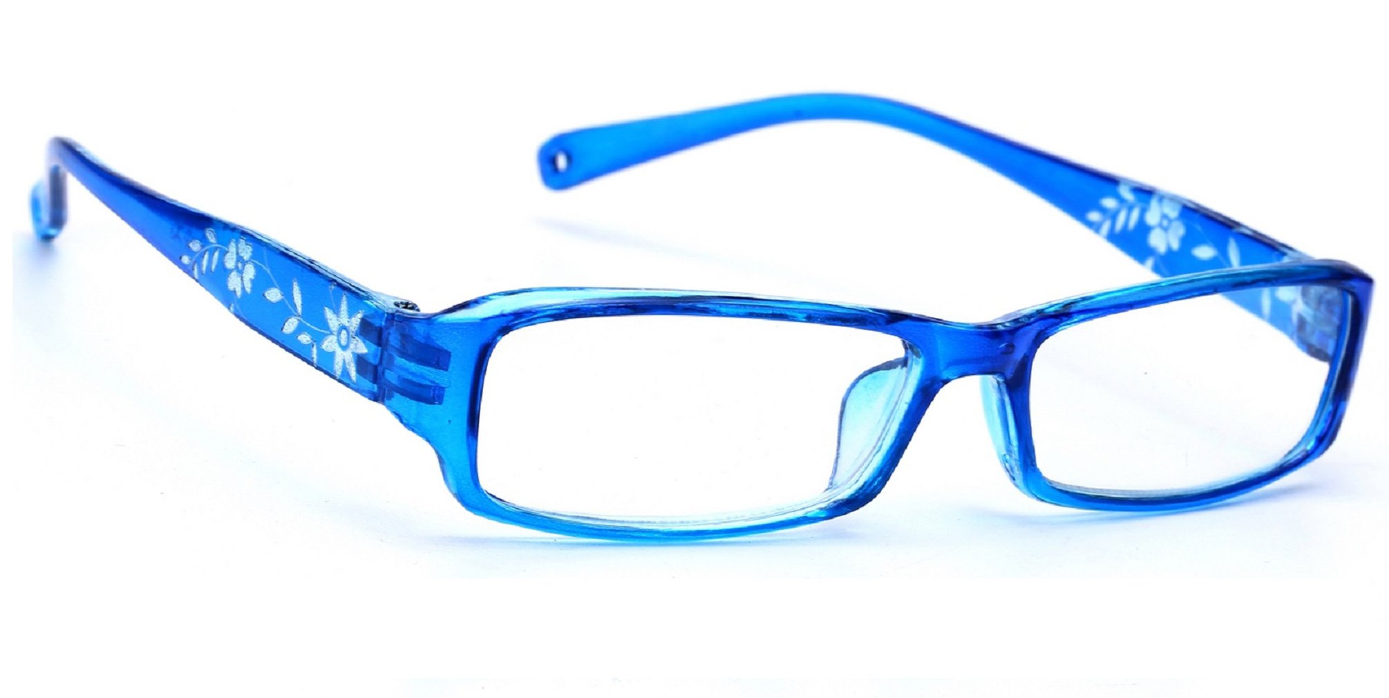Women's Ladies Slim Reading Glasse Original Retro Vintage +0.50 +0.75 +1.0 +1.5 +2.0 +2.5 +3.5 +4.00 Flower Design Vintage (+2.00, Blue)