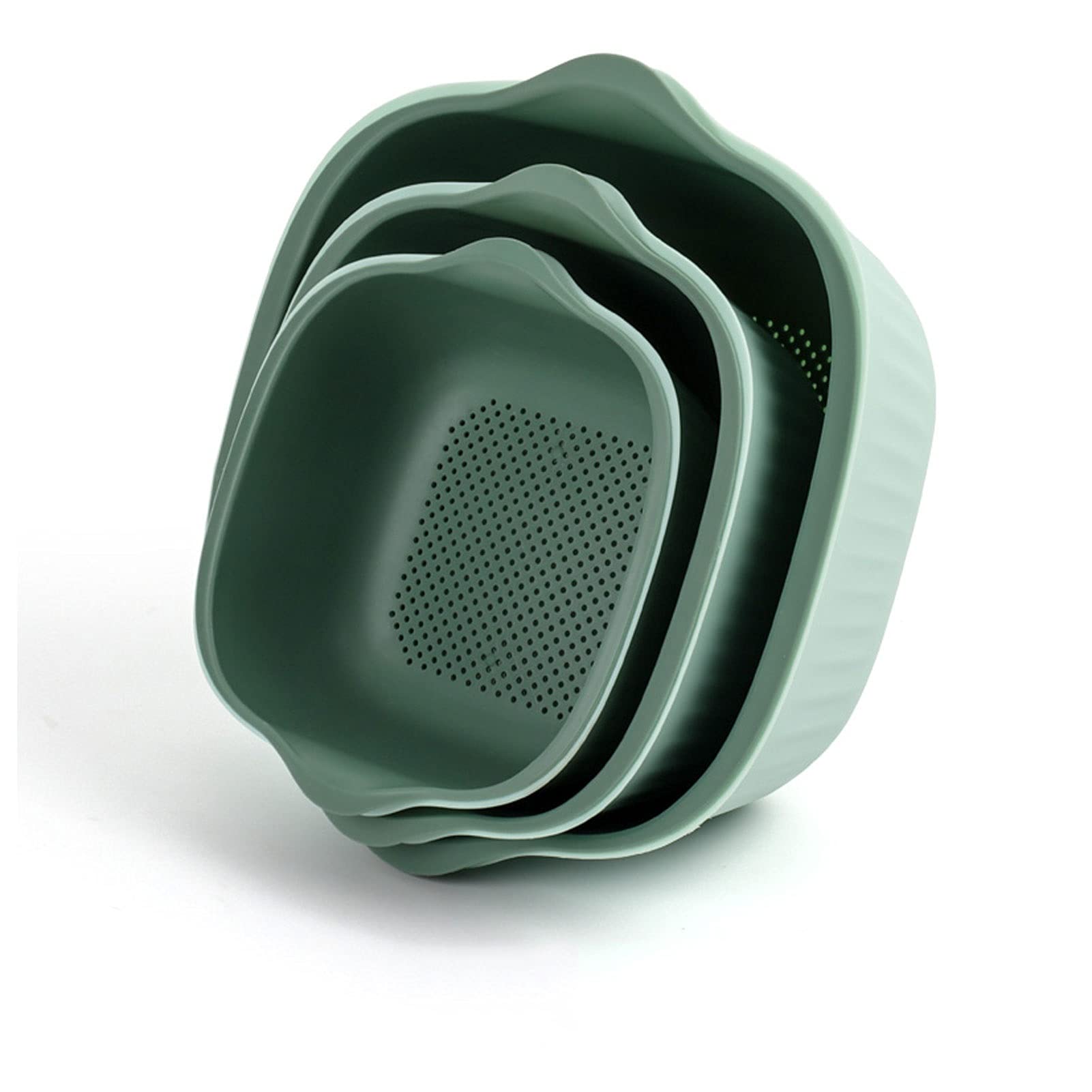 Colador, colador colador, colador cesta colador, colador fregadero colador cesta de drenaje colador/filtro juego de cuencos cocina 6 piezas cesta de drenaje apilable colador de plástico multifuncional