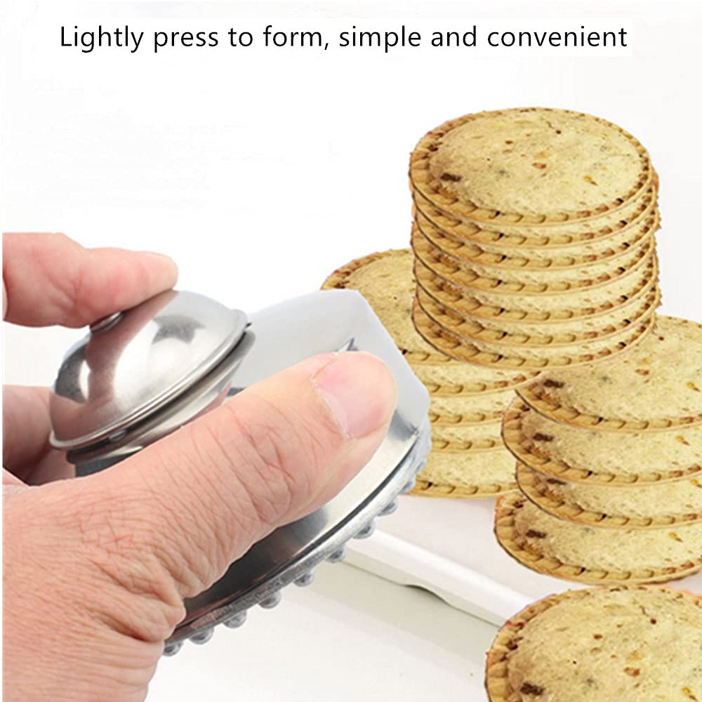 OUKEYI Taglierina e sigillatrice per sandwich, 8,9 cm, rotonda, in acciaio inox, 1 pezzo