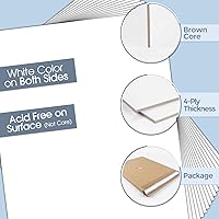 Vista 3 de Golden State Art, Tablero de respaldo blanco de 16 x 20, tableros de respaldo para marco, imagen (paquete de 10)