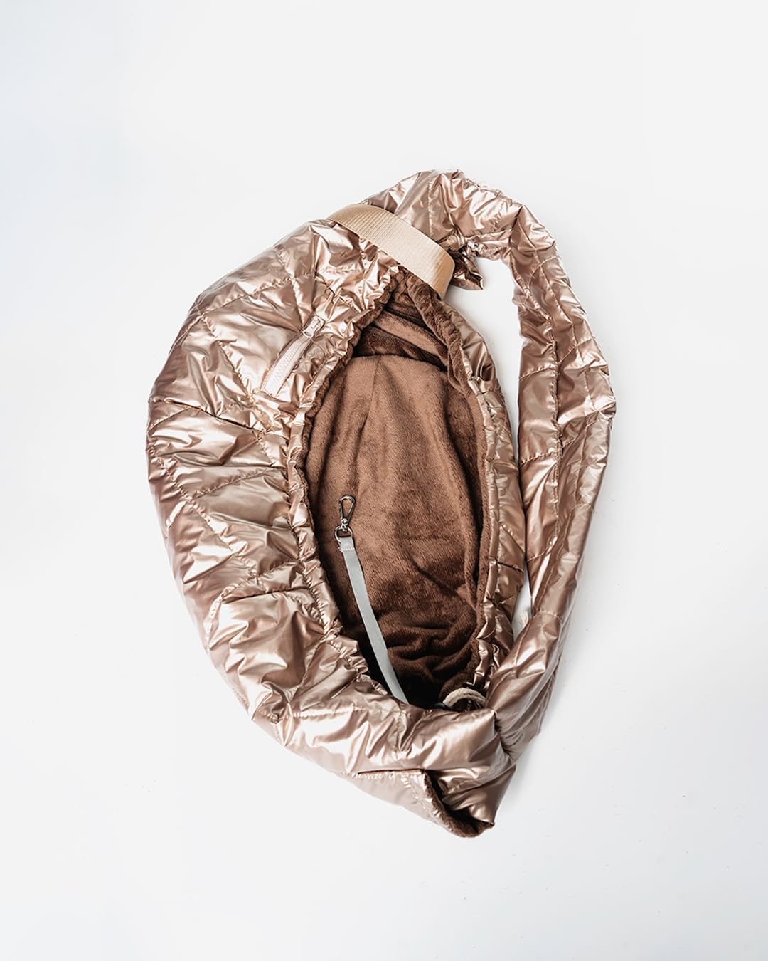 MOOR NYC Mochi Luxury Pet Travel Bag in Cream Color – TSA Approved Soft Faux Fur Carrier Tote for Small Dogs & Cats