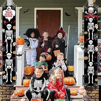 Banderines Decorativos Día De Los Muertos - Pack De 2 Piezas, 180x30 Cm - Para Interior Y Exterior, Halloween