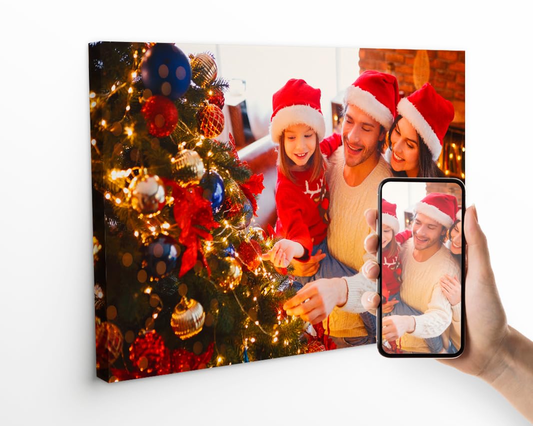 mubusi Cuadro Personalizado con tu Foto - 20 Tamaños Disponibles - 30x21 cm - Foto Lienzo sobre Bastidor de Madera