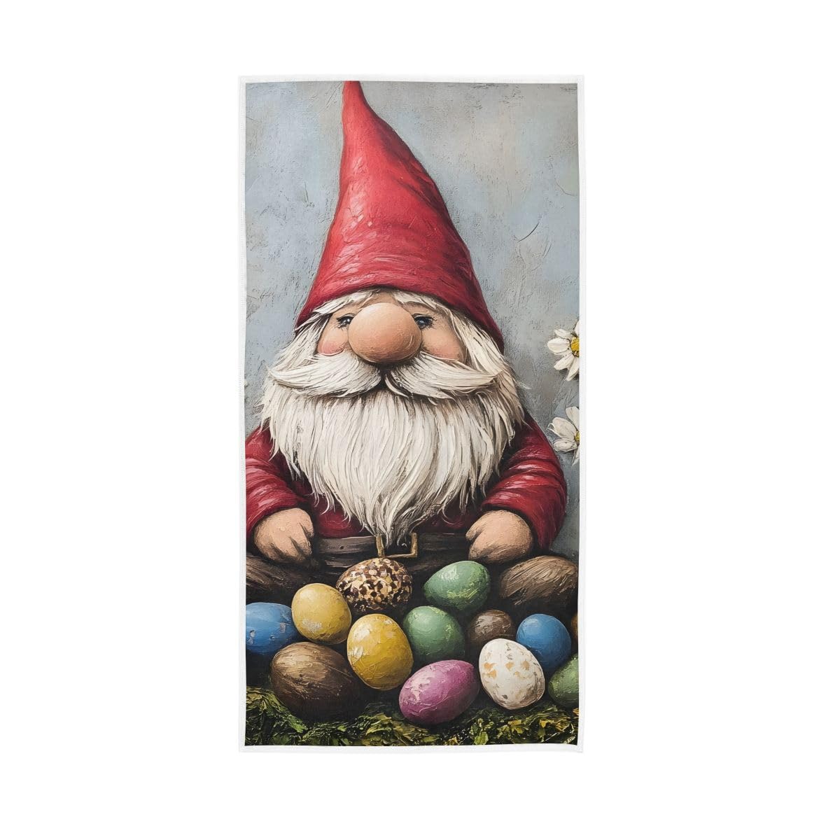 HUYGD Vintage Easter Gnome Hand Towels, Spa Towels for Bathroom, Gym, Hotel, Spa 15 x 30 Inches
